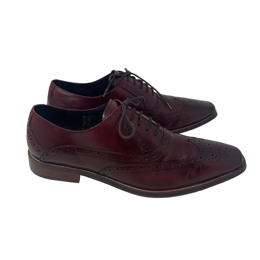 John White England Hercules Brown Leather Wingtip Lace Up Oxfords EU 44 US 10.5